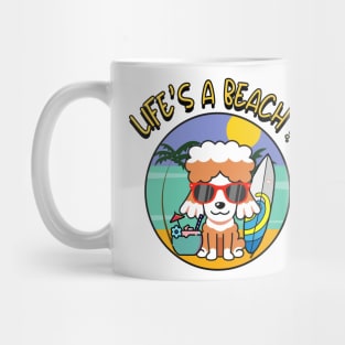 Life's a beach Poodle Mug